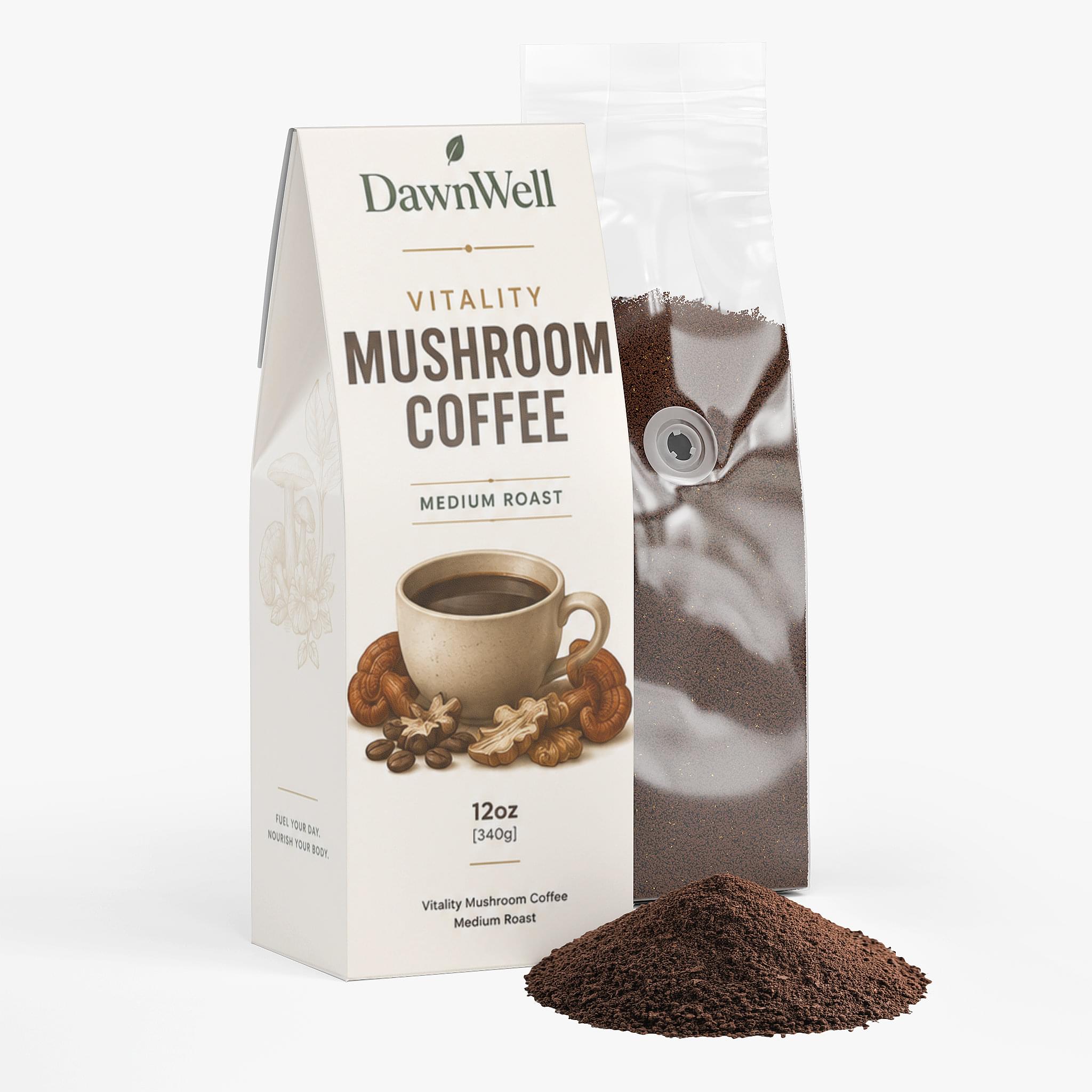 Vitality Mushroom Coffee (Medium Roast)