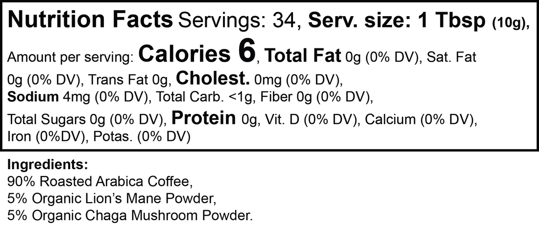 Vitality Mushroom Coffee (Medium Roast)